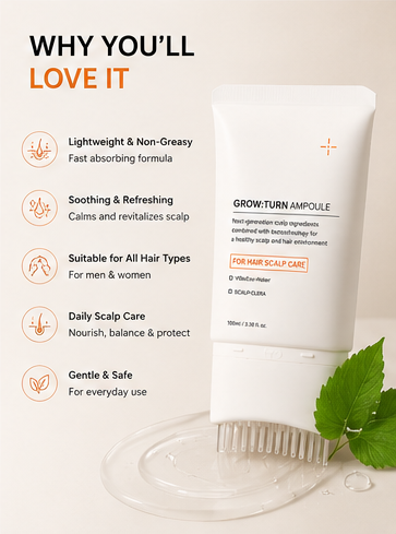 HairBloom™ | Korean Hair Growth Serum + Scalp Massager
