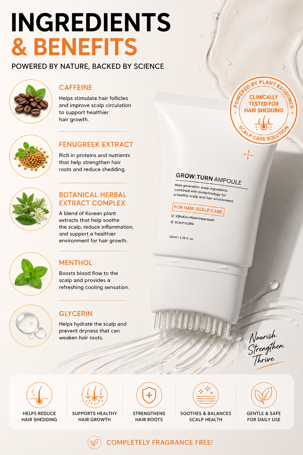 HairBloom™ | Korean Hair Growth Serum + Scalp Massager